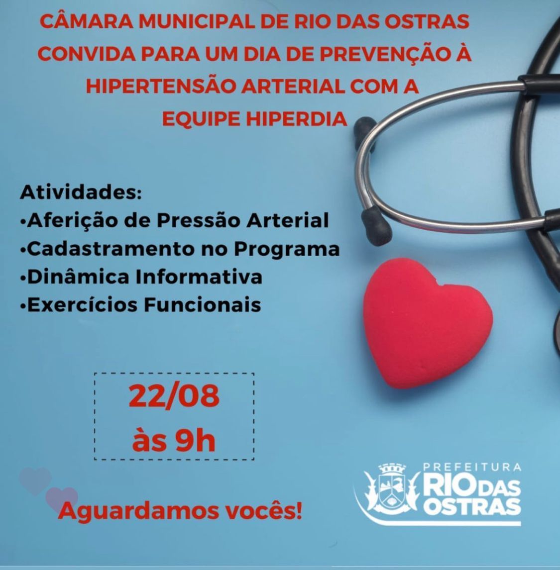 Dia de Prevenção à Hipertensão Arterial com a Equipe Hiperdia