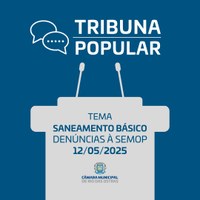 Tribuna Popular - 12/05/2025.   Participação dos Sr.(s) Vanderlei Campos e Uilson Alves da Silva e da Sr(a) Katia Maria Diniz Marcilo.